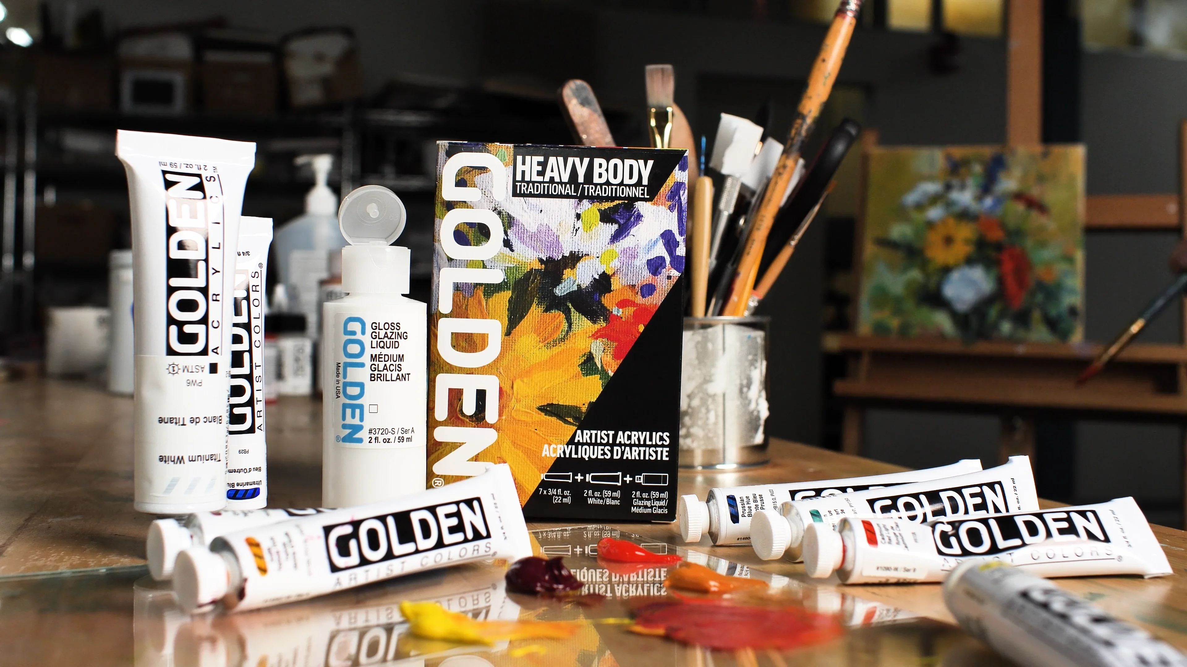 Golden Heavy Body 12-Color Mixing Set