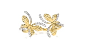 15 ct. t.w. Diamond Butterfly Bypass Ring in 14kt Yellow Gold