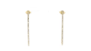 1.00 ct. t.w. Diamond Inside-Outside Paper Clip Hoop Earrings in 14kt Yellow Gold