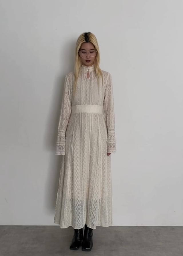 Ameri / VINTAGE LIKE LACE DRESS ホワイトM着丈135cm