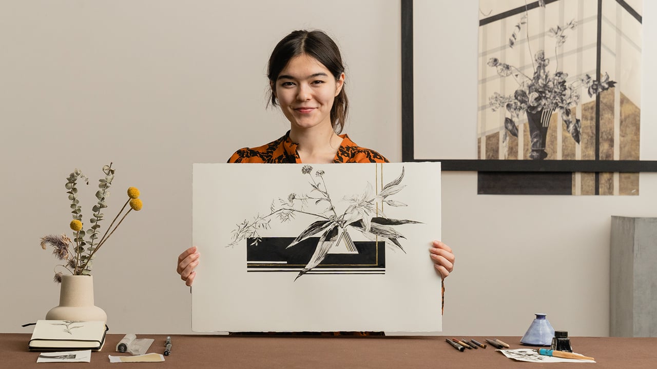 Ink　Botanical　Online　Illustration　Course　with　Contemporary　(Fujiko　Rose)　Domestika