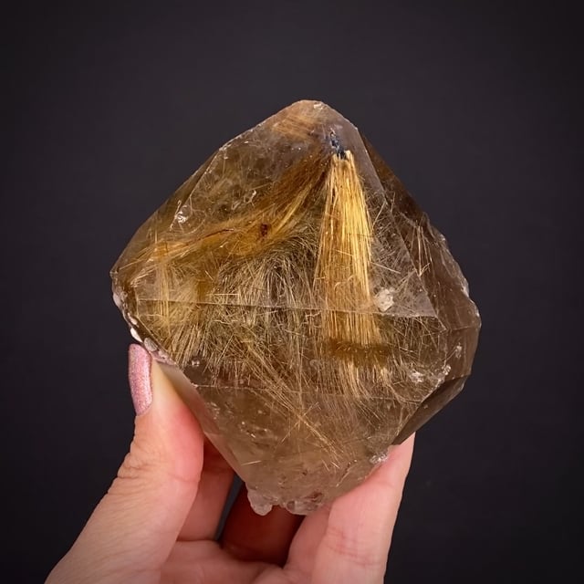 Natural Rutilated Smoky Quartz Crystal