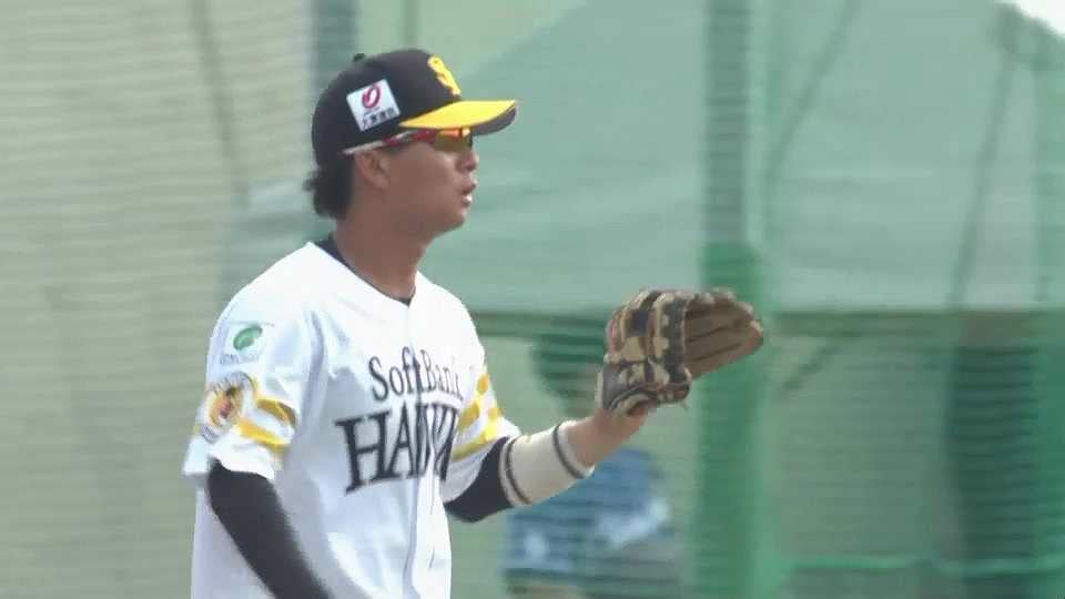 【春季教育リーグ】強肩炸裂!! ホークス・仲田慶介 支配下登録へ好守で魅せる!!  2023年3月8日 福岡ソフトバンクホークス 対 中日ドラゴンズ