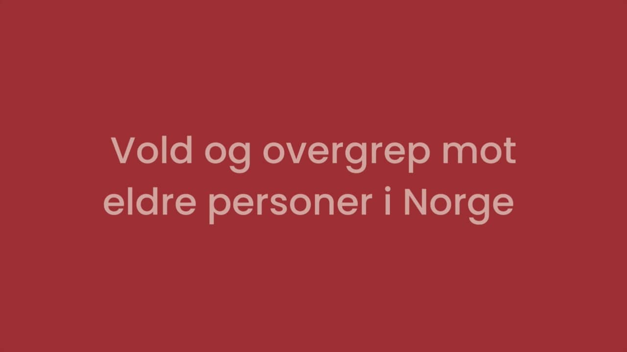 Vold og overgrep mot eldre personer i Norge - med Astrid Sandmoe on Vimeo