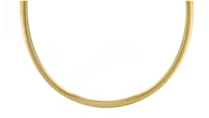 Italian 6mm Reversible Omega Necklace in Two-Tone Sterling Silver