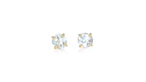 50 ct. t.w. Round Aquamarine Stud Earrings in 14kt Yellow Gold