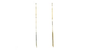 14kt Yellow Gold Linear Bar Drop Threader Earrings