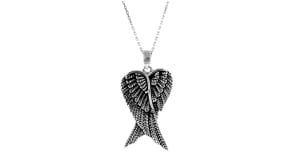 Sterling Silver Angel Wing Pendant Necklace