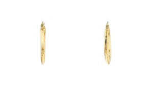 14kt Yellow Gold Oval Hoop Earrings