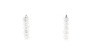 4-5mm Cultured Pearl Hoop Earrings in Sterling Silver