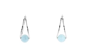 7.75 ct. t.w. Aquamarine Double-Hoop Earrings in Sterling Silver