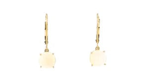 Opal Drop Earrings in 14kt Yellow Gold