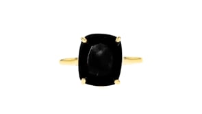 Black Onyx Ring in 18kt Gold Over Sterling