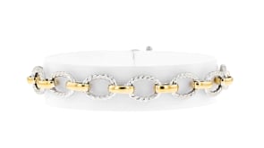 Two-Tone Sterling Silver Oval-Link Bracelet