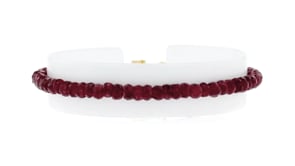 35.00 ct. t.w. Ruby Bead Bracelet with 14kt Yellow Gold Magnetic Clasp
