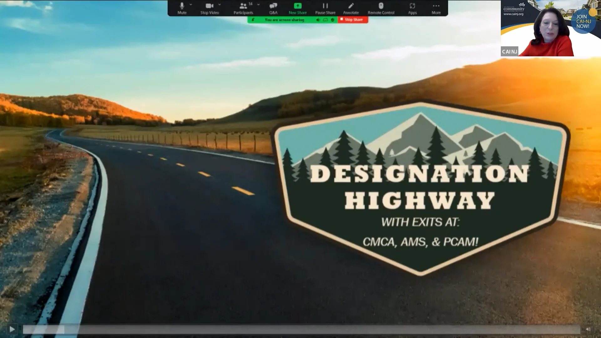 Designation Highway with Exits at: CMCA, AMS &amp; PCAM!