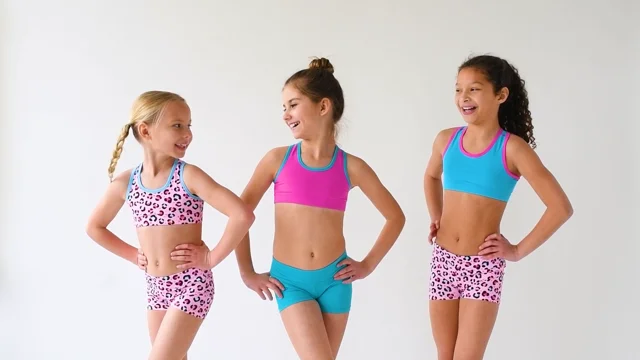 Lucky & Me, Ella Girls Dance Shorts for Gymnastics & Dancewear, Multicolor