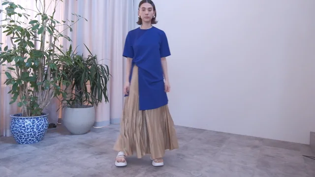 UN3d. オリガミプリーツパンツサテン UN3D./アンスリード オリガミ  