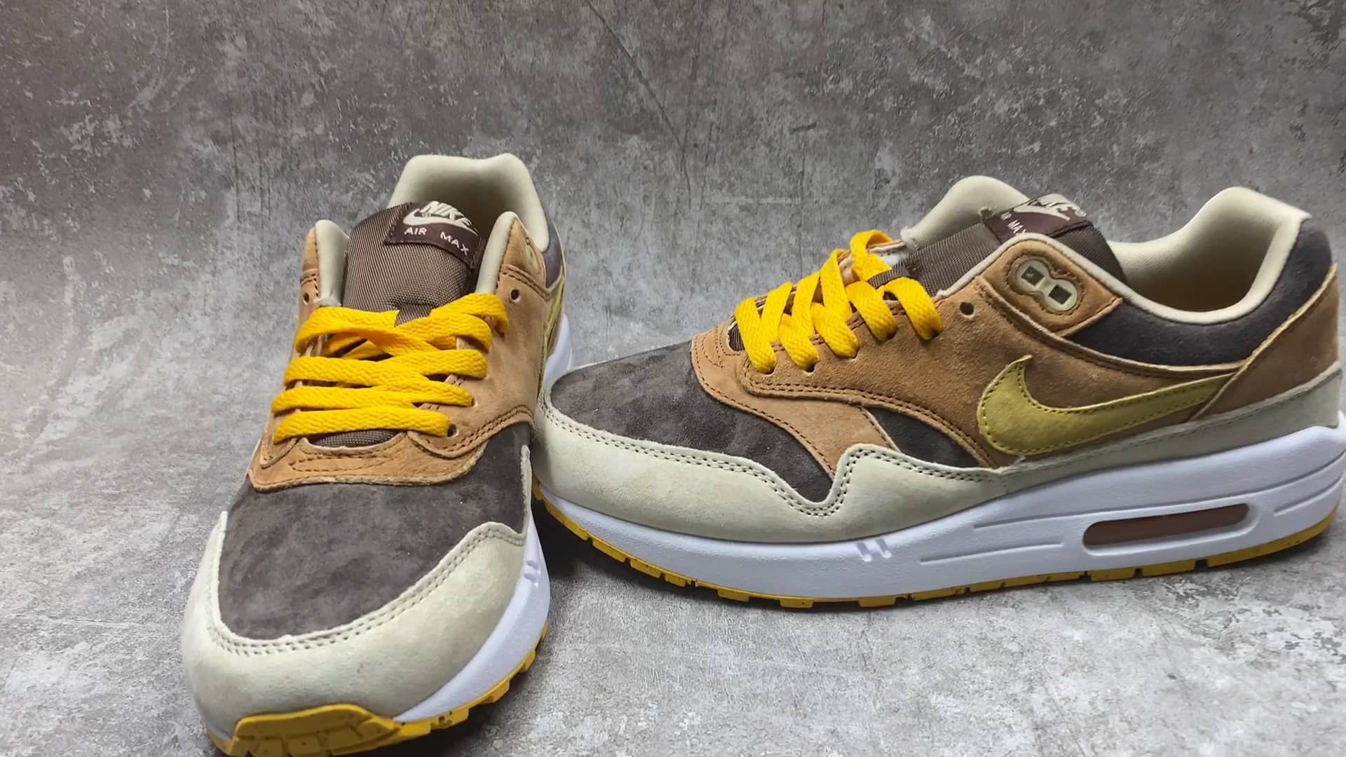 DZ0482 200 Nike Air Max 1 PRM Duck Pecan Yellow Ochre on Vimeo