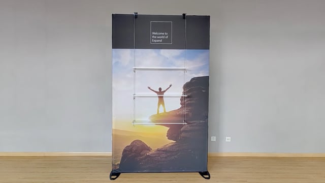 Expand GrandFabric with hangingshelves - with T-connector in frame set-up video