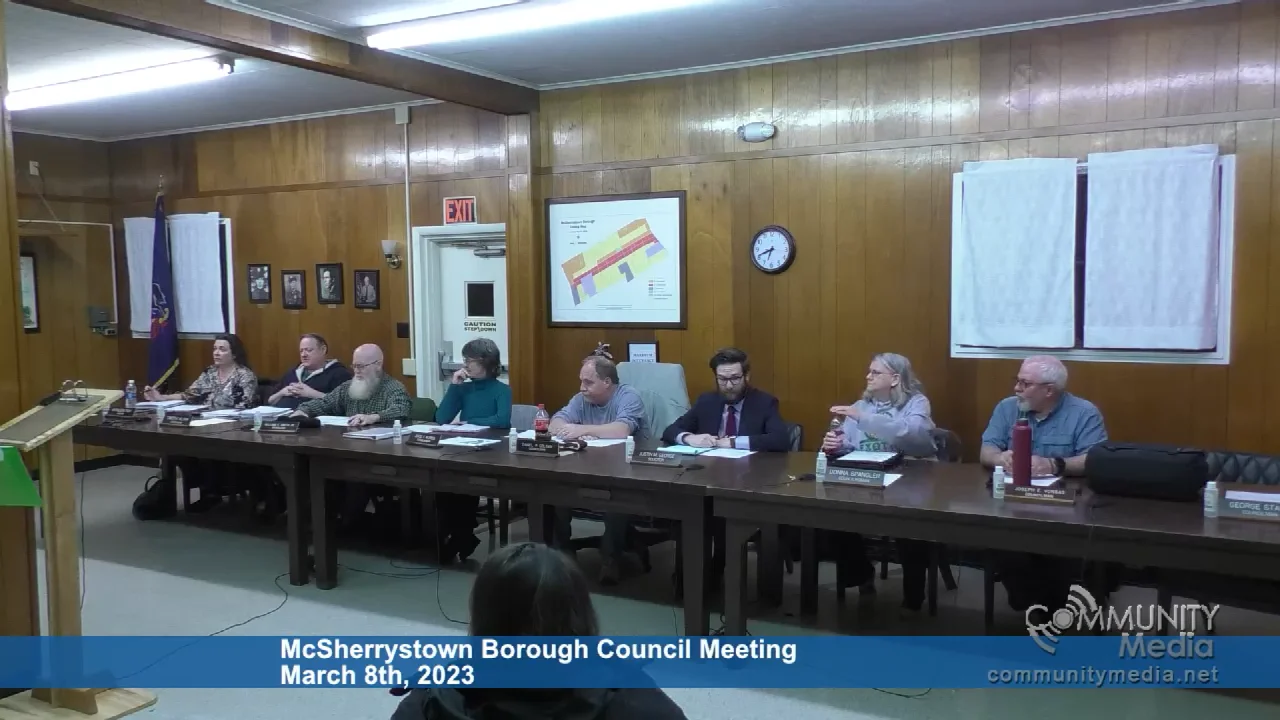 McSherrystown Borough Council Meeting 3/8/2023 on Vimeo