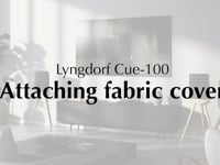 Lyngdorf Cue-100 - Anbringen des Stoffbezugs
