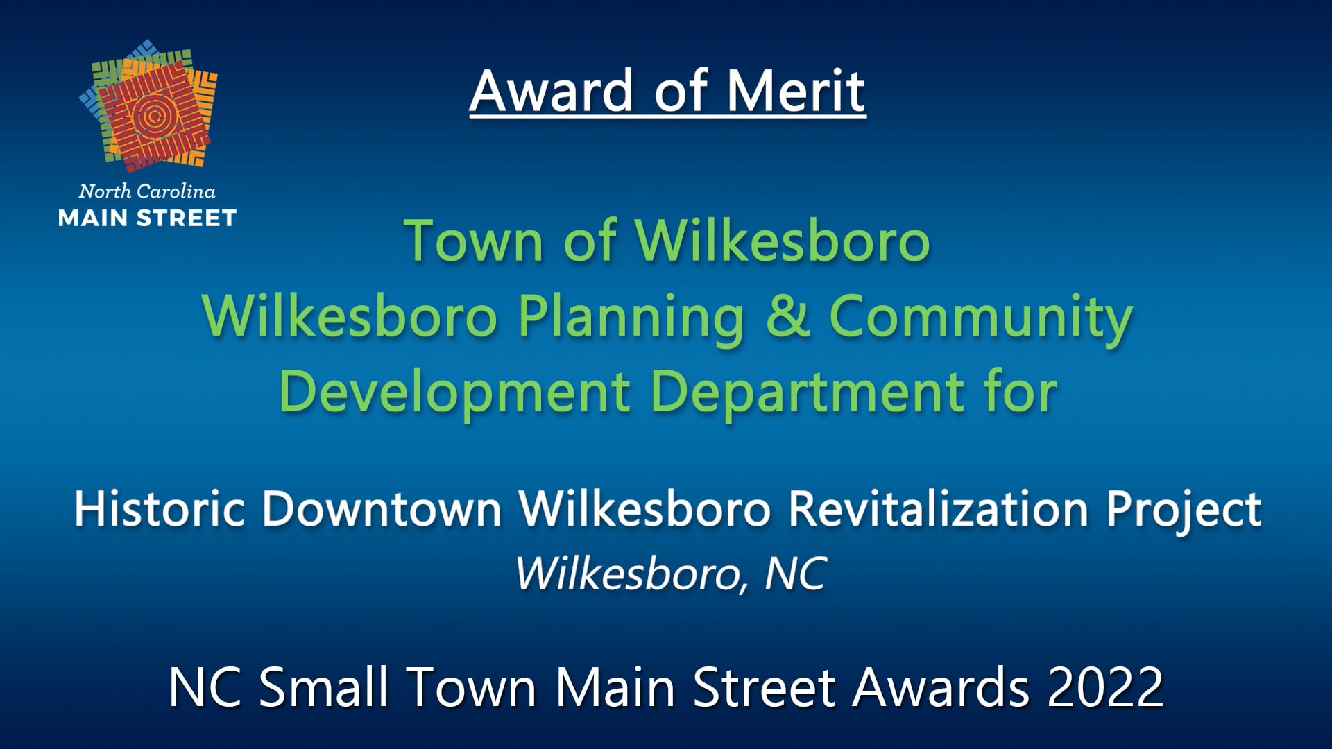 01) STMSA (Town of Wilkesboro) on Vimeo