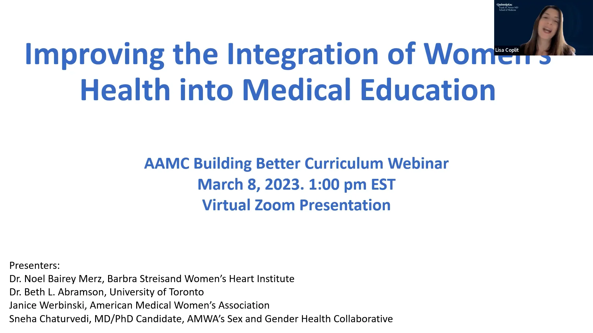 Improving the Integration of Women s Health into Medical Education Addressing persistent disparities in clinical care