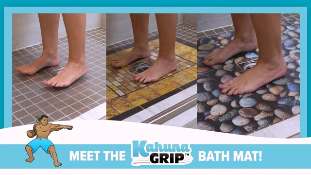 Textured Surface Round Shower Mat Anti-slip Bath Mats With Drain