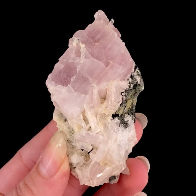 Albite (rare purple crystals)