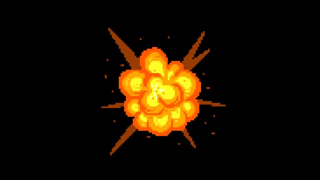 0017爆発のピクセルアート