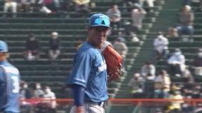 【3回裏】レフトゴロ完成!! ファイターズの外野手・松本剛が一二塁間を守りゴロを捌く!!  2023年3月10日 阪神タイガース 対 北海道日本ハムファイターズ