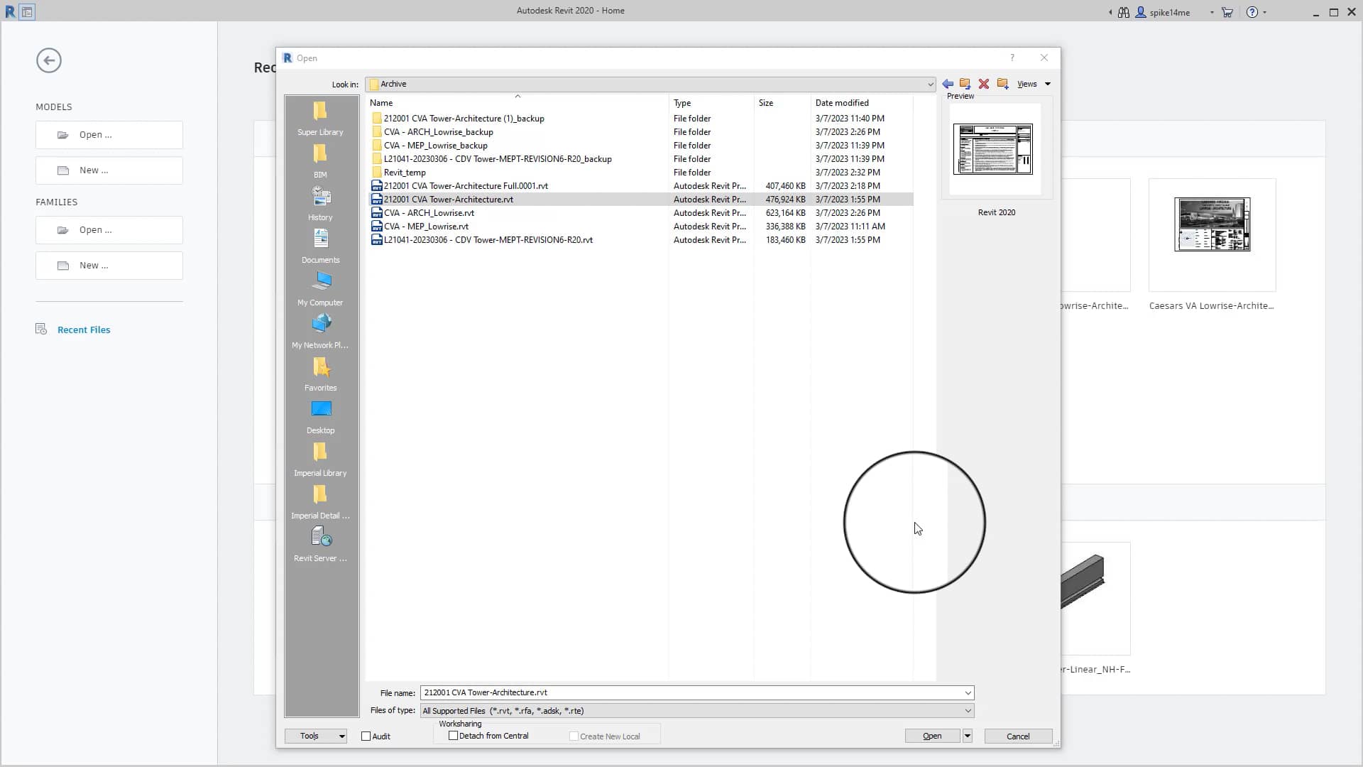 Revit 2020 Cleaning Up the files step 3 Seperating the