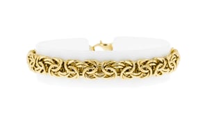 14kt Yellow Gold Byzantine Bracelet