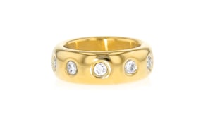 Italian Andiamo 14kt Yellow Gold and 1.00 ct. t.w. CZ Eternity Ring