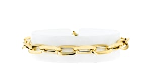 Italian 14kt Yellow Gold Oval Link Bracelet