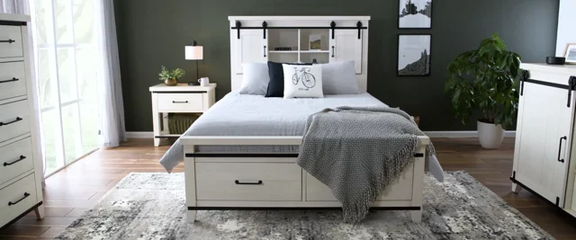 Montana queen white on sale storage bedroom set