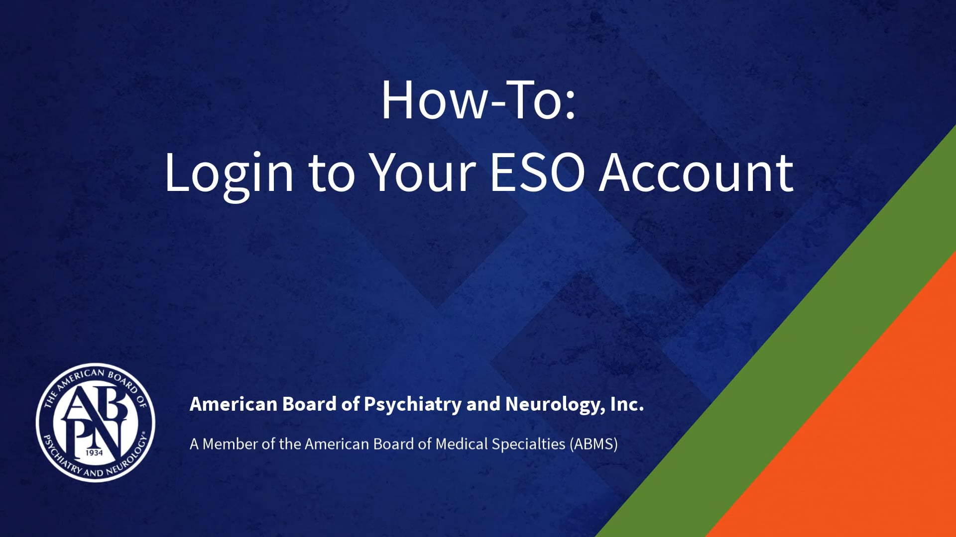 How-To: Login to Your ESO Account