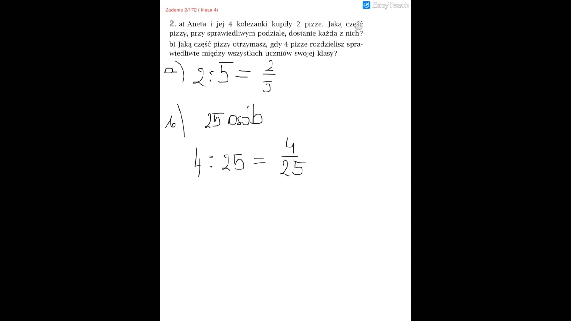 Kułamek Jako Wynik Dzielenia Klasa 4 Sprawdzian ułamek jako wynik dzielenia zad 2 str 172 kl 4 on Vimeo