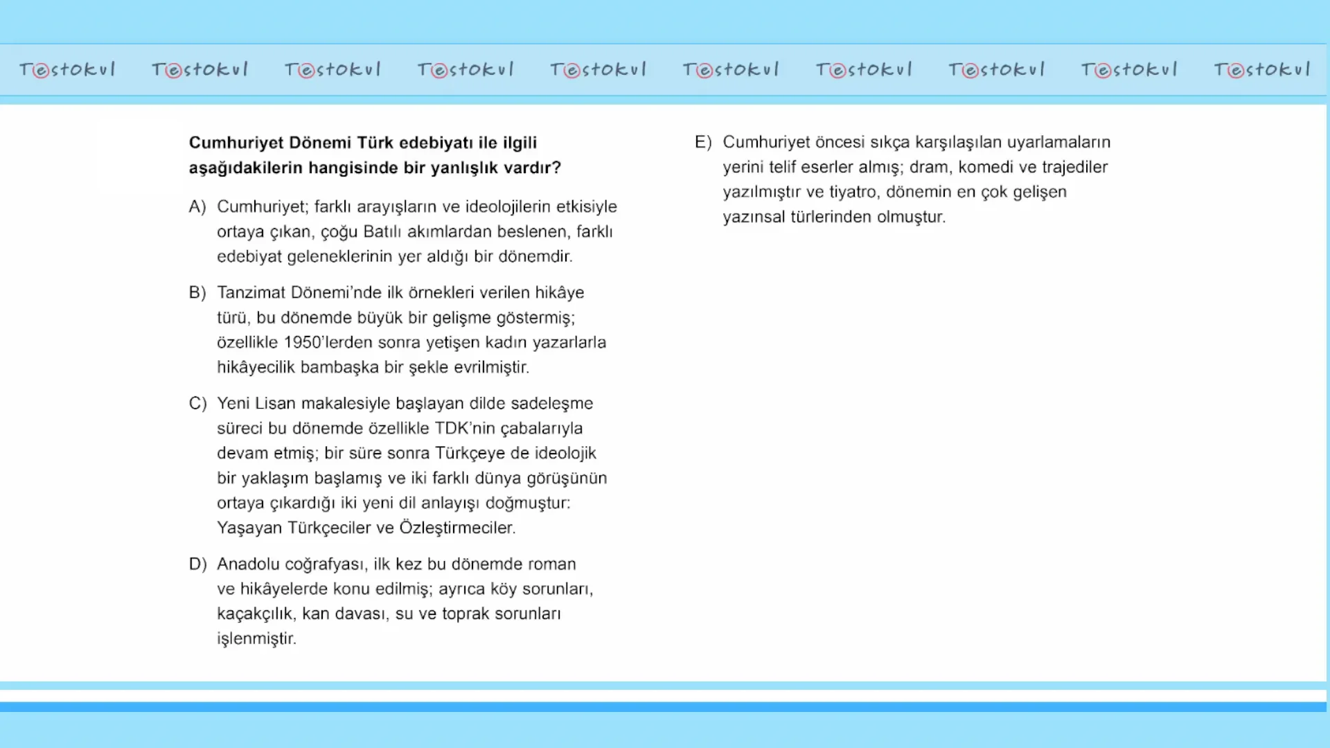 testokul-2022-ayt-edebiyat-turlama-01tur-test70-08 on Vimeo
