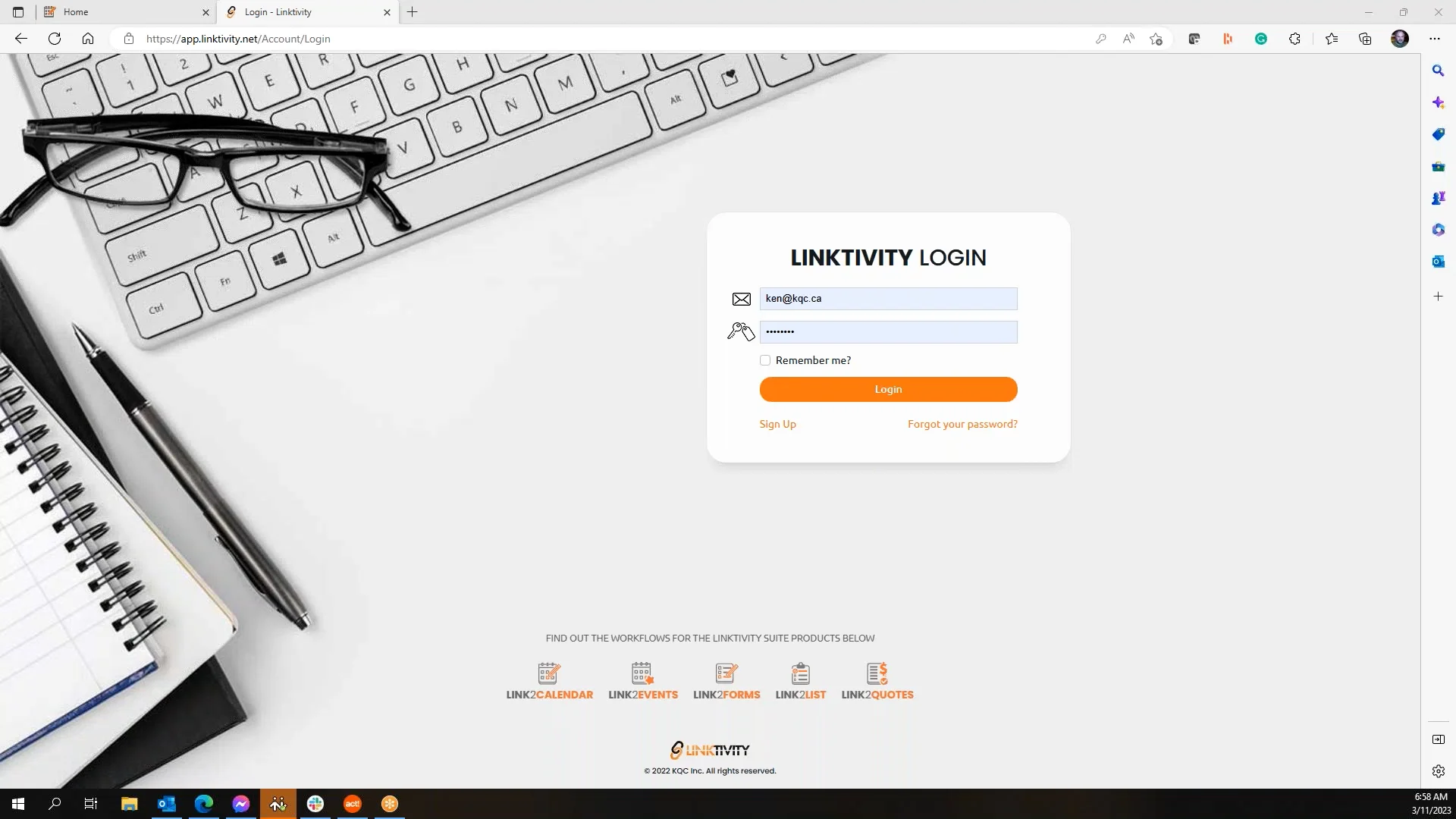 Creating a quote with Link2quotes