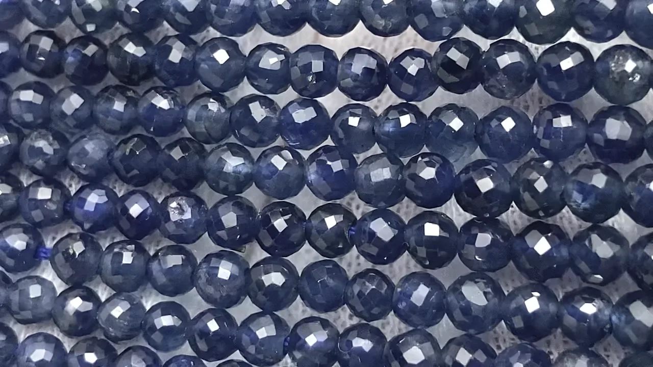 サファイア ラウンドカット2.5～4.5mm ｜天然石ビーズの卸問屋・通販
