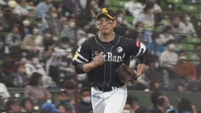 【5回裏】ホークス・栗原陵矢 3塁線への痛烈な打球を上手く捌いてダブルプレー完成!!  2023年3月12日 埼玉西武ライオンズ 対 福岡ソフトバンクホークス