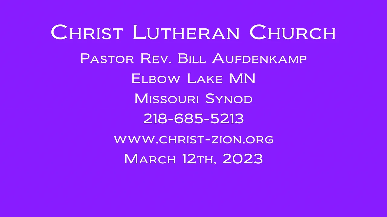 Christ Lutheran, Elbow Lake MN, 20230312 on Vimeo