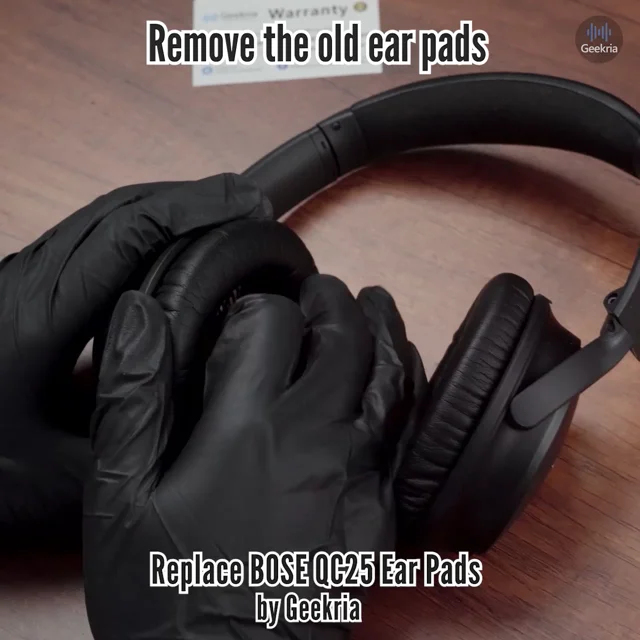 How to Replace BOSE QC25 Headphones Ear Pads Cushions Geekria