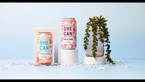 SHE CAN Coastal Berry Dry Rose Spritzer & SHE CAN Island Citrus Dry Rose Spritzer