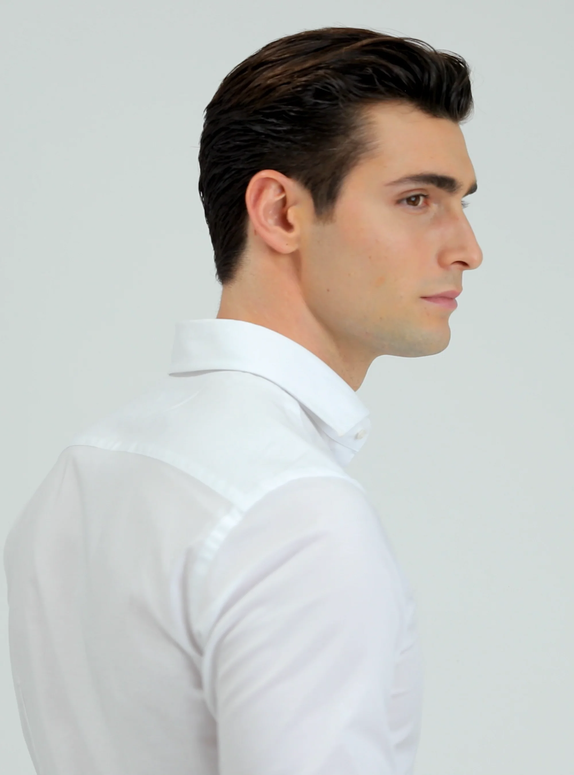 Oxford cotton French collar shirt