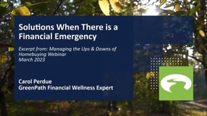 Solutions When There is a Financial Emergency