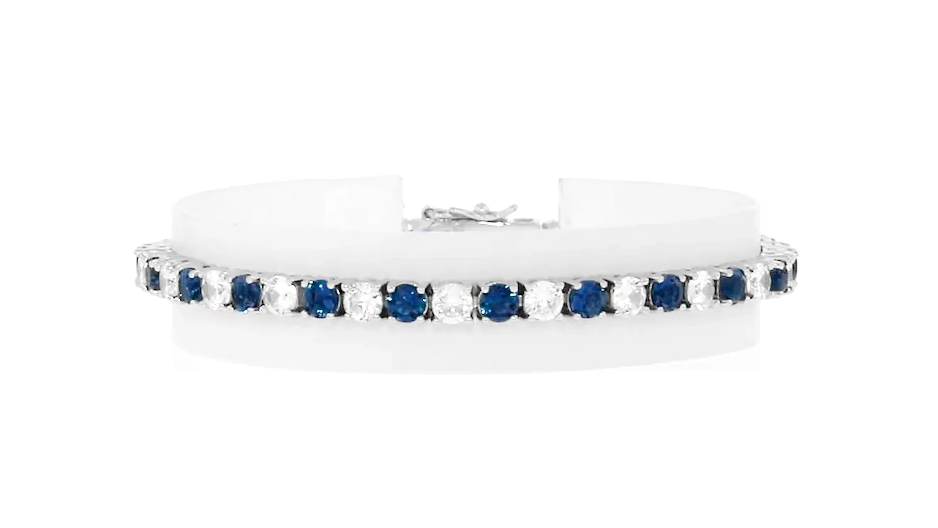 DeziLoo Witness Band Silicone Bracelet - Royal Blue And White Reversible - Religious Theme