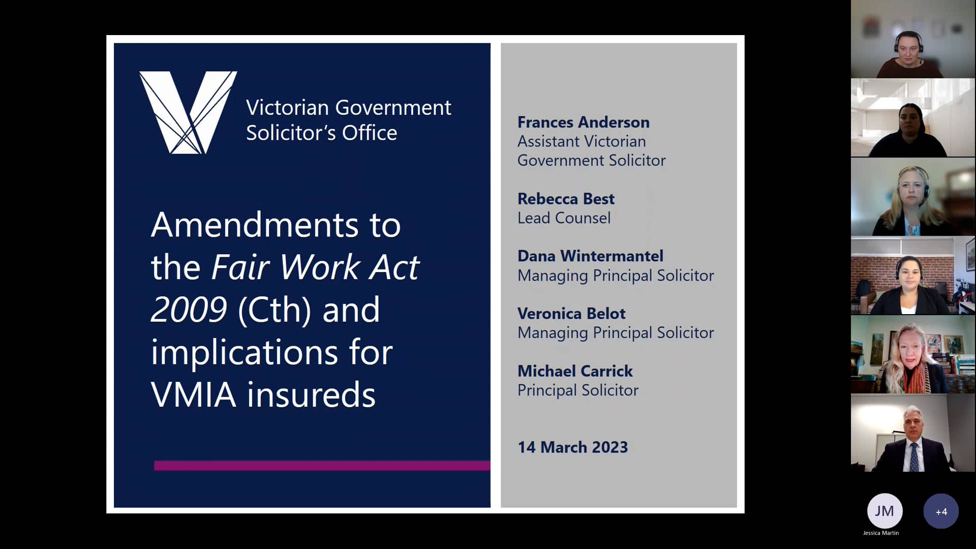 Amendments to the Fair Work Act 2009 (Cth) and implications for VMIA